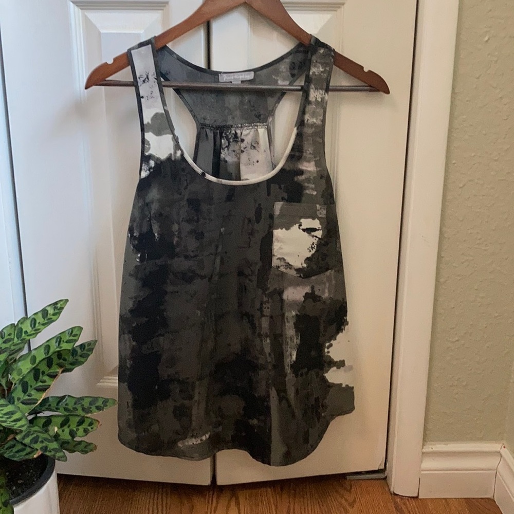 Racerback tank blouse